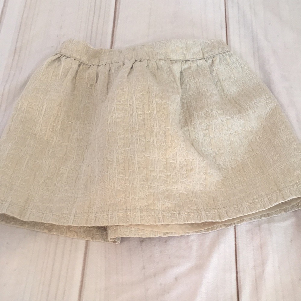 Toddler dress skirt gold and cream